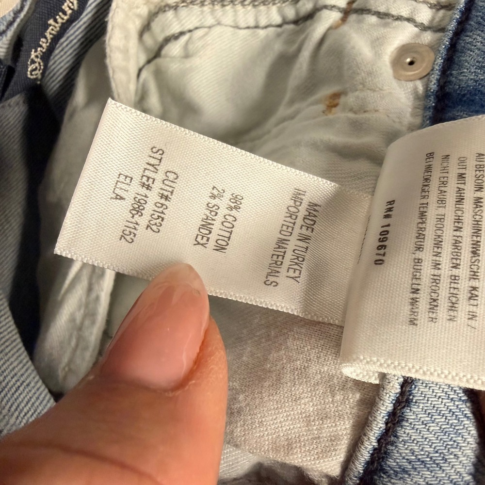 Citizens of Humanity Ella High Rise Straight Leg Jeans‎ Light Wash 24 Distressed - Picture 9 of 11